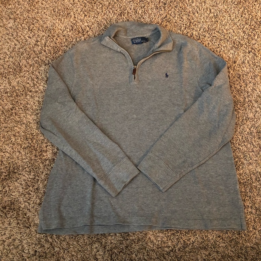 Men’s XL 1/4 Zip Ralph Lauren Grey Pullover